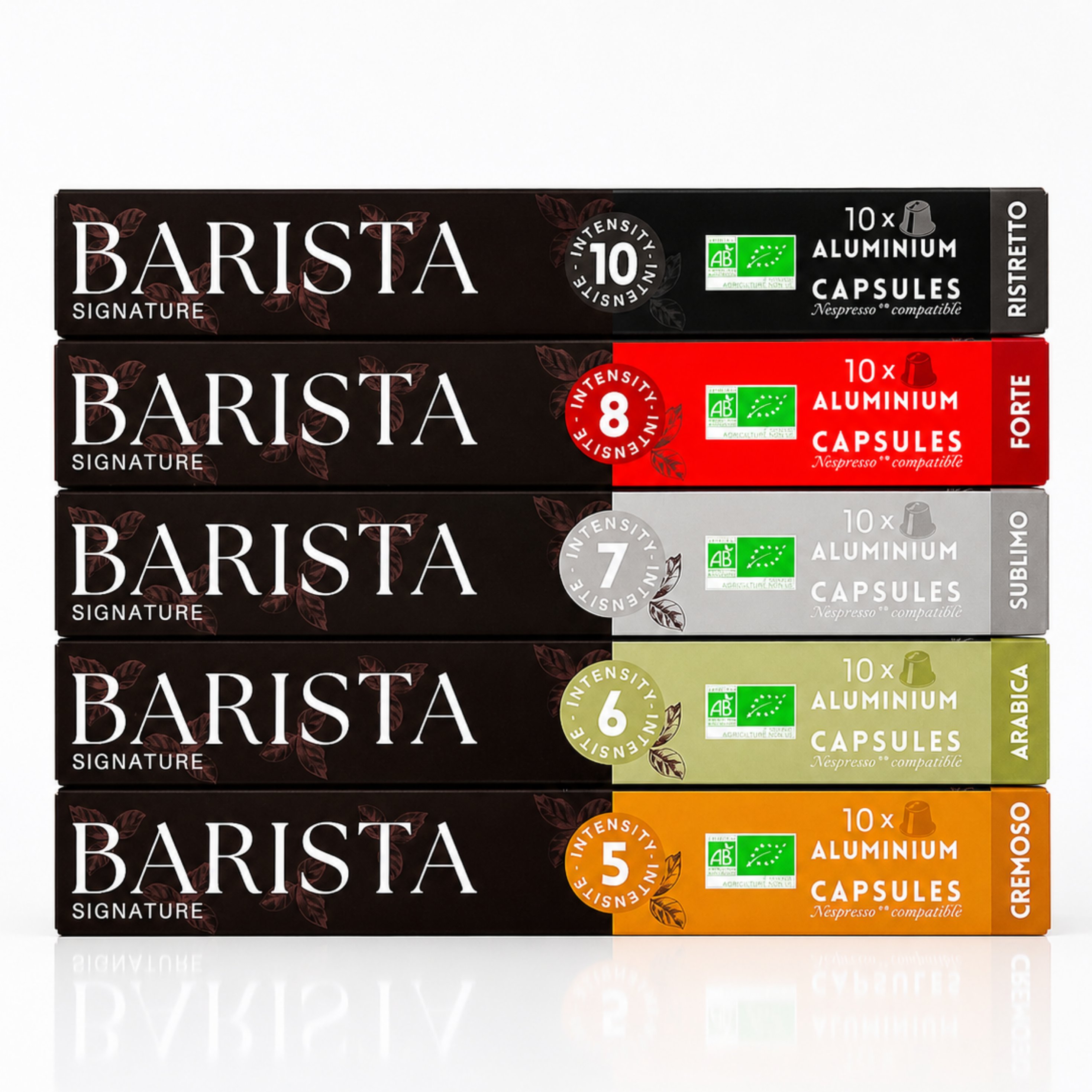 Gamme complète Barista Signature de capsules café bio